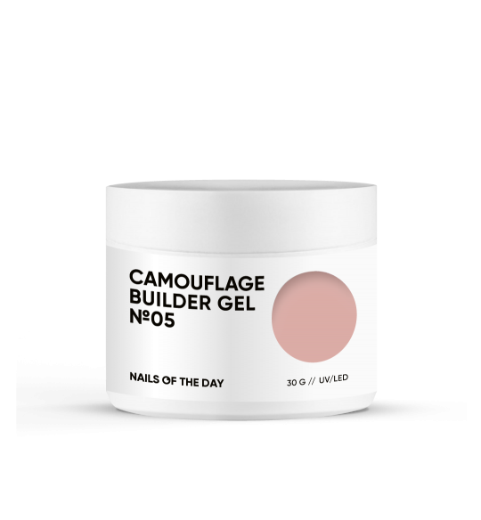 NAILSOFTHEDAY Camouflage builder gel 05 — light brown camouflage builder gel for nails, 30 g