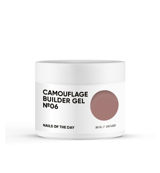 NAILSOFTHEDAY Camouflage builder gel 06 — brown camouflage builder gel for nails, 30 g