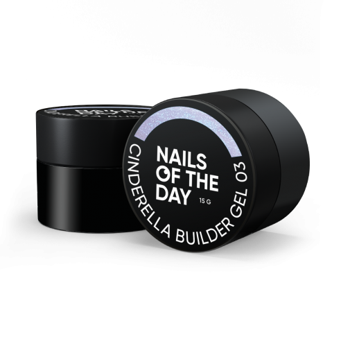 NAILSOFTHEDAY Cinderella builder gel 03 — purple building gel with pearl iridescence for nails, 15 g