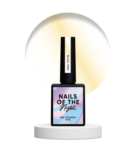 NAILSOFTHENIGHT Shell top 05 — pearl top with gold rub without sticky layer, 10 ml