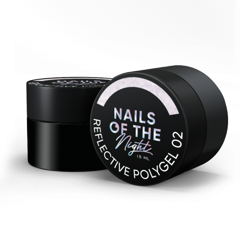 NAILSOFTHENIGHT Reflective Polygel 02 - pale pink liquid reflective polygel of a new formula for nails, 15 ml