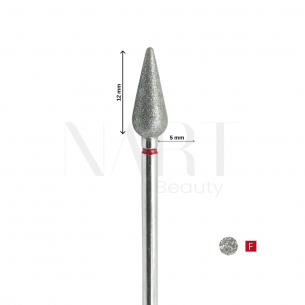 Diamond Nail Drill Bit, Cone Red, 5x12 mm