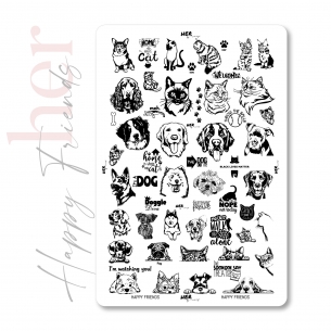 Stamping Plate HAPPY FRIENDS - HER