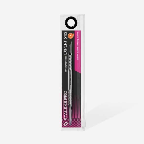 Manicure pusher EXPERT 51 TYPE 2 (beveled and loop pusher)-PE-51/2
