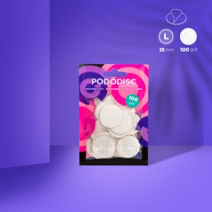 Disposable white files for pedicure disc PODODISC L...