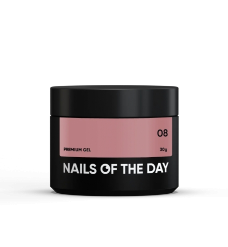 NAILSOFTHEDAY Premium gel 08 — nude/dark-caramel ultra-strong self-leveling  gel, 30 g