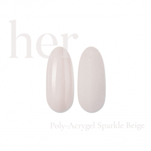 Poly-Acrygel Sparkle Beige, 30g - HER