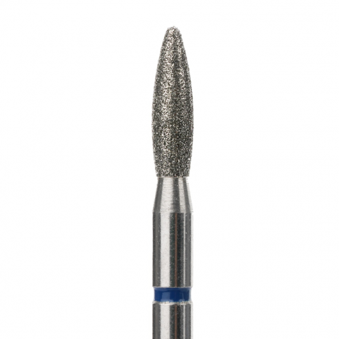 Cuticle Drill Bit, Diamond Flame Blue, 2.3x8mm