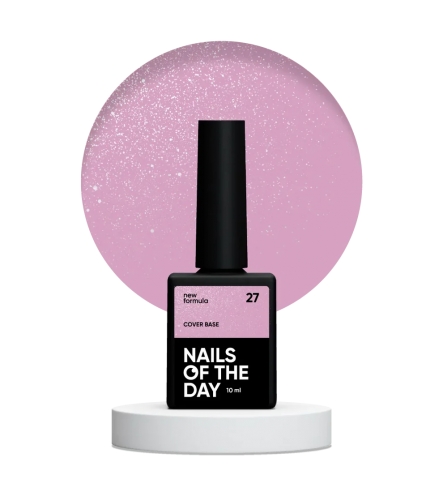 NAILSOFTHEDAY Cover base shimmer 27 - camouflage deep pink shimmer base , 10 ml