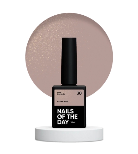 NAILSOFTHEDAY Cover base shimmer 30 - camouflage natural nude shimmer base , 10 ml