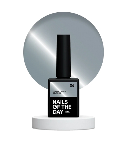 NAILSOFTHEDAY Korean cat eye 06 – gray-blue cat eye gel polish, 10 ml