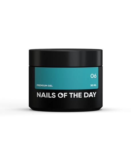 NAILSOFTHEDAY Premium gel 06, turquoise building gel, 30 ml