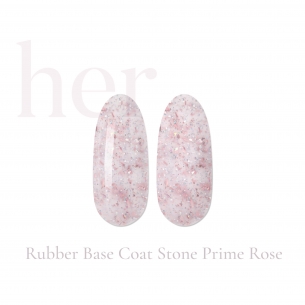 Rubber Base Coat Stone Prime Rose 12ml, HER