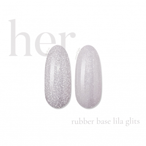 Rubber Base LILA GLITS, 12ml, HER