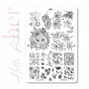 Stamping Plate Hello Autumn - HER