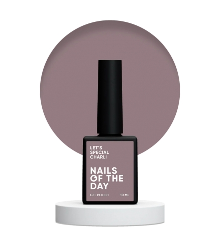 NAILSOFTHEDAY Let's special Charli, cold chocolate gel nail polish covering one layer, 10 ml