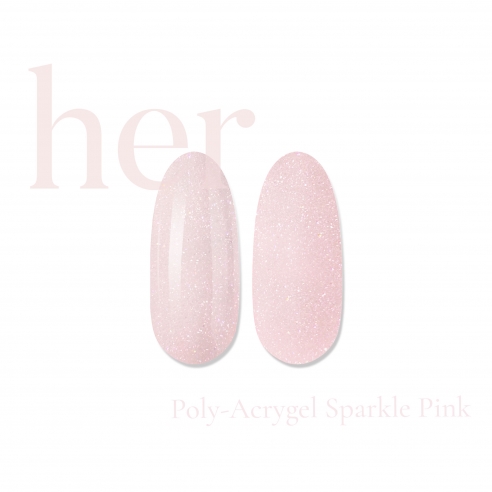 Poly-Acrygel Sparkle Pink, 30g - HER