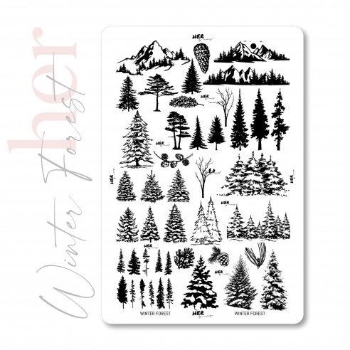 Stamping Plate Winter Forest - HER