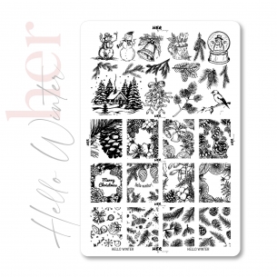 Stamping Plate Hello Winter - HER