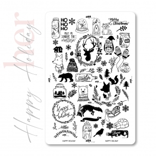 Stamping Plate Happy Holiday - HER