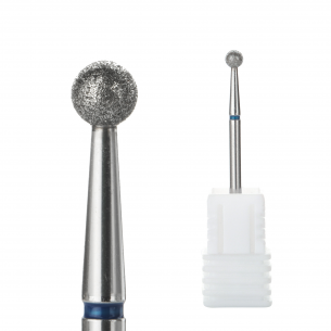 Cuticle Drill Bit, Diamond Ball Blue, 3.4 mm, DD2363D