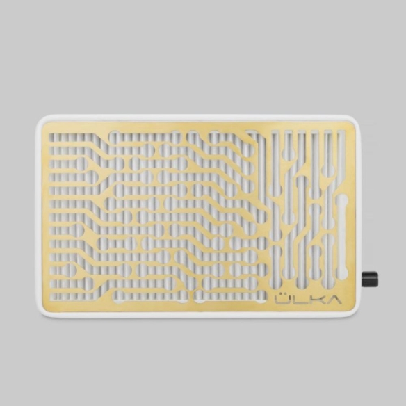 ULKA Nano White with Gold grid – Desktop Nail Dust Collector 800m3/h