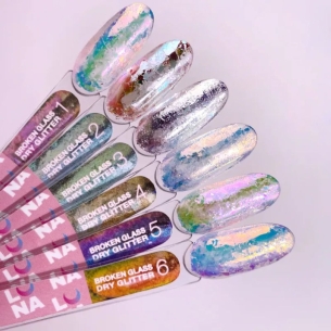 Luna Broken Glass Set of Dry Glitters, 6pcs 2