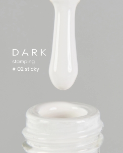 DARK Stamping polish №02 white STICKY, 10 ml