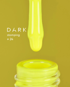 DARK Stamping polish №24 neon yellow, 10 ml
