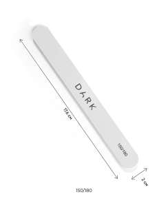 DARK nail file set - white foam oval, 25 pcs (150/180 grit)