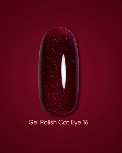 Dark gel polish Cat Eye 16, 6 ml