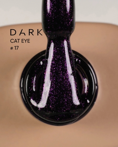 Dark gel polish Cat Eye 17, 6 ml