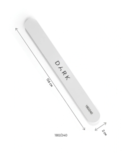 DARK nail file set - white foam oval, 25 pcs (180/240 grit)