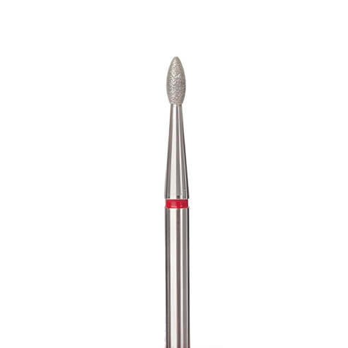 Cuticle Drill Bit, Diamond Drop Red, 1.8mm