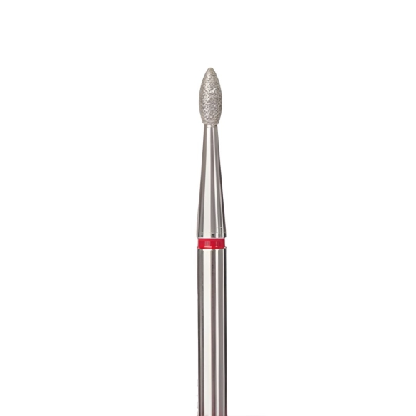 Cuticle Drill Bit, Diamond Drop Red, 1.8mm