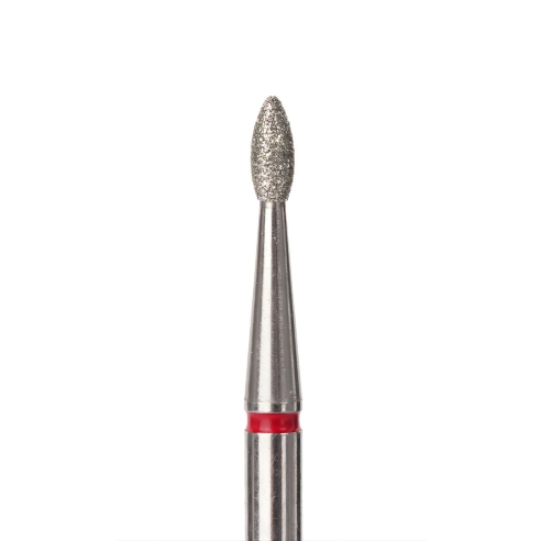 Cuticle Drill Bit, Diamond Drop Red, 1.8mm