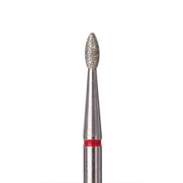 Cuticle Drill Bit, Diamond Drop Red, 1.8mm