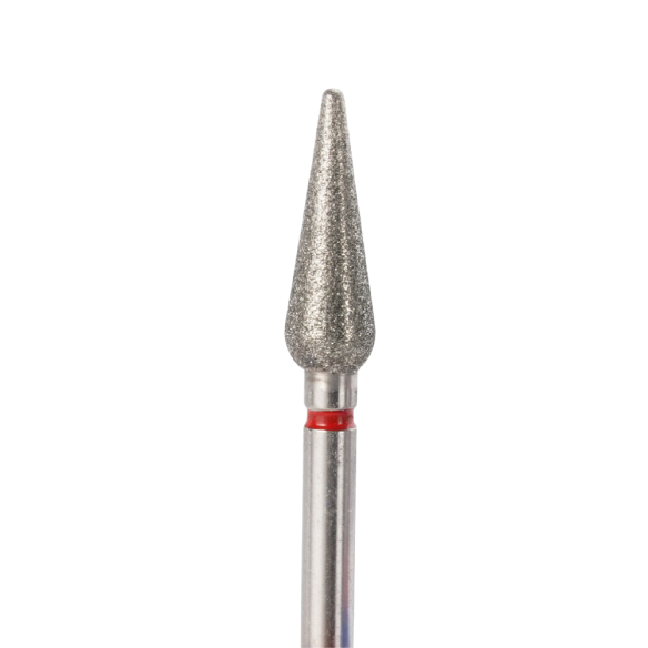 Diamond Nail Drill Bit, Cone Red, 4x12 mm