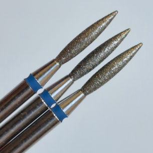 Cuticle Drill Bit, Diamond Flame Blue, 2.3 x10 mm DD231060MD 2