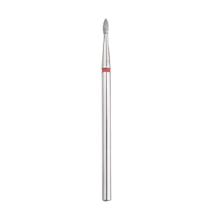 Cuticle Drill Bit, Diamond Drop Red, 1.6 mm