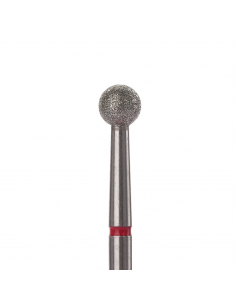 Cuticle Drill Bit, Diamond Ball Red, 5 mm