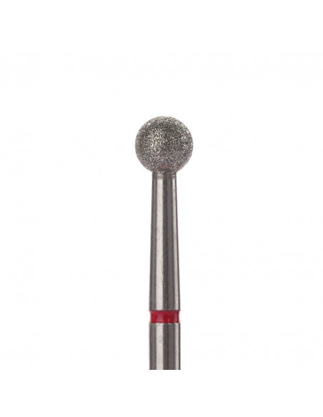 Cuticle Drill Bit, Diamond Ball Red, 5 mm