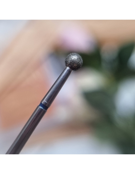 Cuticle Drill Bit, Diamond Ball Blue, 5 mm