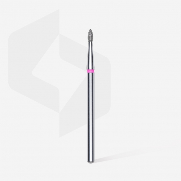 Staleks Diamond Nail Drill Bit, Pointed Bud Red, Head Diameter 1.8 mm, Working Part 4 mm