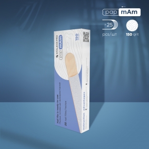 Disposable white papmAm files on a wooden base EXPERT 22...