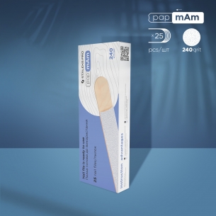 Disposable white papmAm files on a wooden base EXPERT 22...