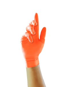 Powder Free Nitrile Gloves Orange Pearl- Pack of 100