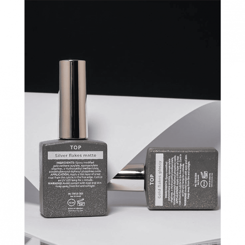 HEYLOVE (Hello) Silver Flakes Matte Top, 15 ml