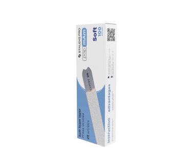 Disposable white papmAm files (soft foam layer) on a... 2