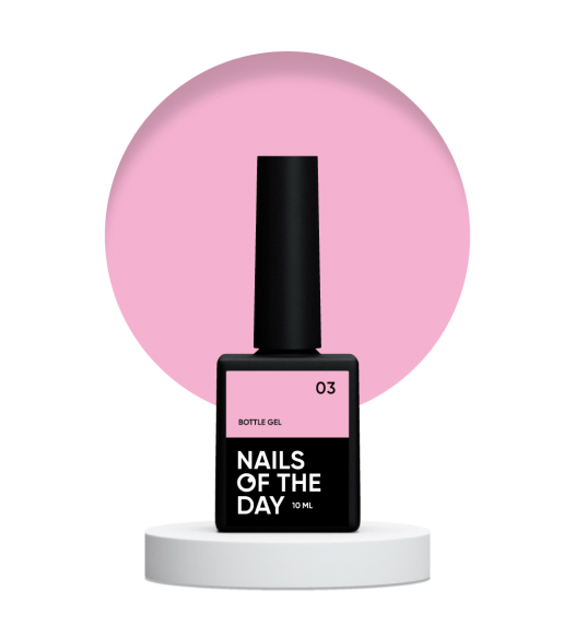 NAILSOFTHEDAY Bottle gel 03 –  light pink ultra-strong gel, 10 ml